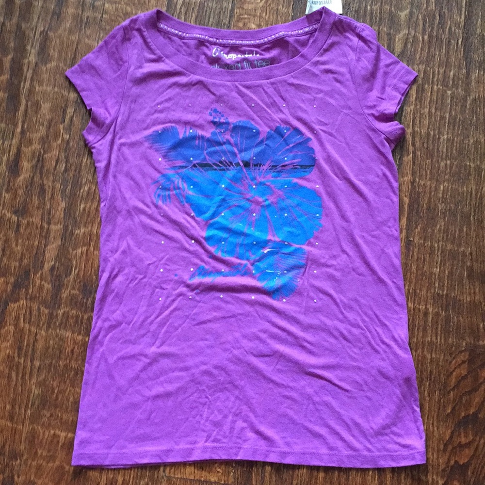 Aeropostale hibiscus relaxed fit tee